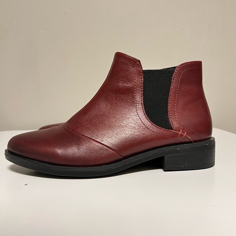 Ziera Scarlet Monaco Raspberry Leather Chelsea Ankle Boots Women’s EU 38 US 7.5